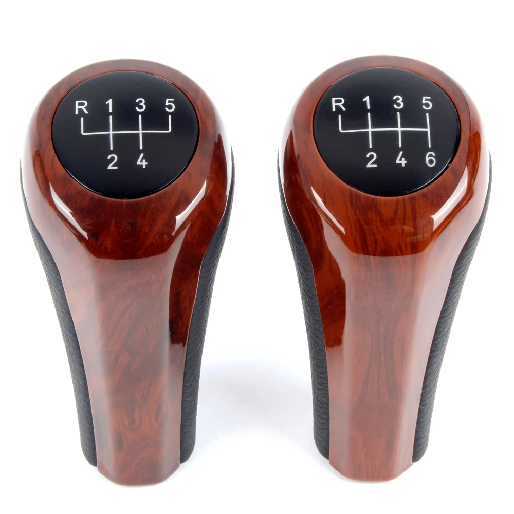 For BMW 1 3 5 6 Series E30 E32 E34 E36 E38 E39 E46 E53 E60 E63 E83 E84 E90 E91 Car 5 6 Speed Leather Gear Stick Shift Knob - Image 2